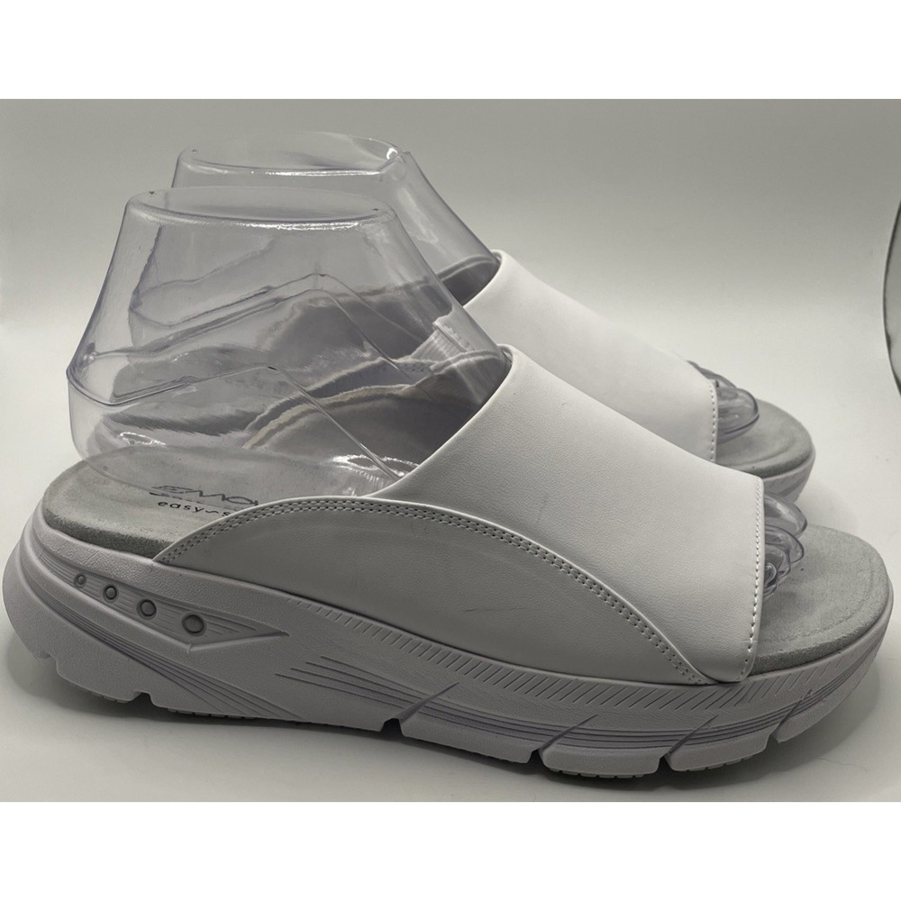 Easy Spirit Maria2 Emove White Wedge Heel Slip On Slides Women's Size 7 M